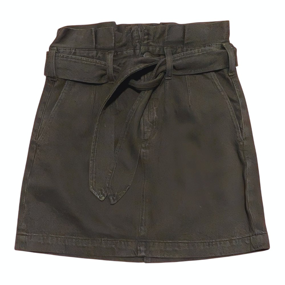 Joe's Jeans 26 Black Denim Mini Skirt‎ Jean Paperbag Waist